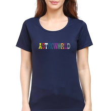 Load image into Gallery viewer, Astroworld Travis Scott T-Shirt for Women-XS(32 Inches)-Navy Blue-Ektarfa.online
