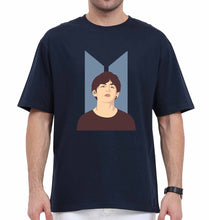 Load image into Gallery viewer, V-BTS(K-Pop) Oversized T-Shirt for Men-Navy Blue-Ektarfa.online
