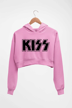 Load image into Gallery viewer, Kiss Rock Band Crop HOODIE FOR WOMEN-Light Baby Pink-Ektarfa.online
