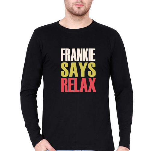 Frankie Says Relax Friends Full Sleeves T-Shirt for Men-Black-Ektarfa.online