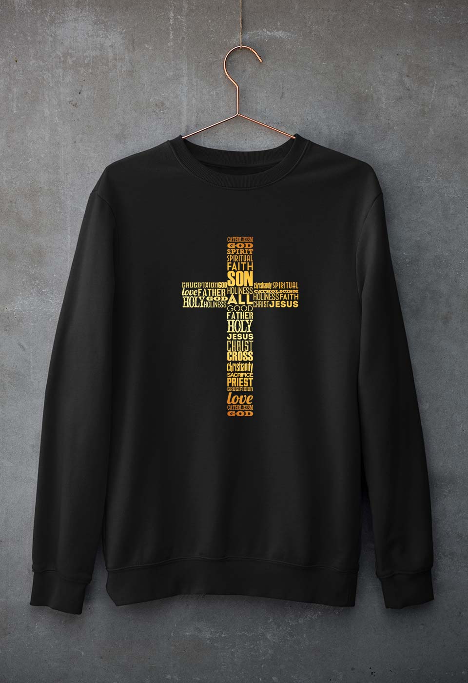 Christian Unisex Sweatshirt for Men/Women-S(40 Inches)-Black-Ektarfa.online