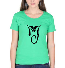 Load image into Gallery viewer, Michael Jackson (MJ) T-Shirt for Women-XS(32 Inches)-Flag Green-Ektarfa.online
