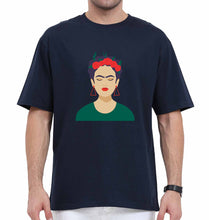 Load image into Gallery viewer, Frida Kahlo Oversized T-Shirt for Men-Navy Blue-Ektarfa.online
