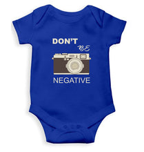 Load image into Gallery viewer, don&#39;t be negative Kids Romper For Baby Boy/Girl-0-5 Months(18 Inches)-Royal Blue-Ektarfa.online
