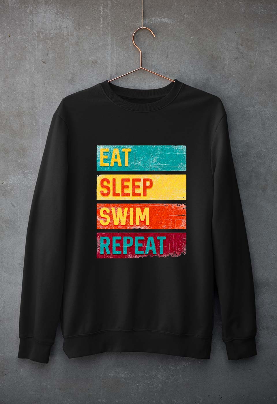 Swimming Unisex Sweatshirt for Men/Women-Black-Ektarfa.online