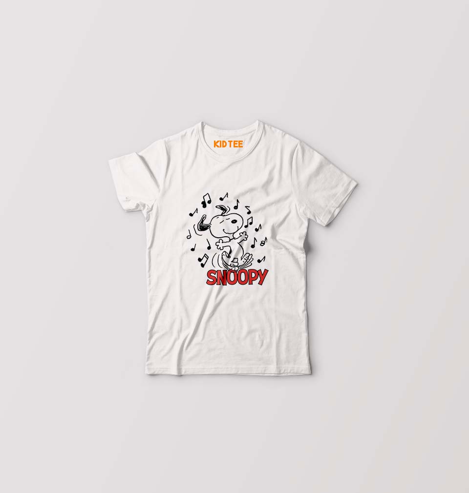 Peanuts Snoopy Kids T-Shirt for Boy/Girl-White-Ektarfa.online