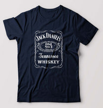 Load image into Gallery viewer, Jack Daniels T-Shirt for Men-S(38 Inches)-Navy Blue-Ektarfa.online
