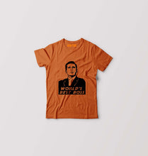 Load image into Gallery viewer, Michael Scott Best Boss Kids T-Shirt for Boy/Girl-Orange-Ektarfa.online
