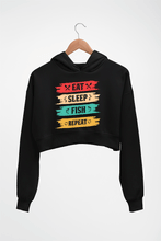 Load image into Gallery viewer, Fishing Crop HOODIE FOR WOMEN-Black-Ektarfa.online
