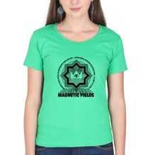 Load image into Gallery viewer, Magnetic fields T-Shirt for Women-XS(32 Inches)-Flag Green-Ektarfa.online
