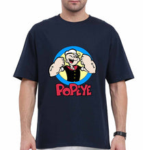 Load image into Gallery viewer, Popeye Oversized T-Shirt for Men-Navy Blue-Ektarfa.online
