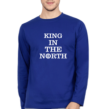 Load image into Gallery viewer, GOT Game Of Thrones King In The North Full Sleeves T-Shirt for Men-Royal Blue-Ektarfa.online
