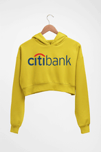 Load image into Gallery viewer, Citibank Crop HOODIE FOR WOMEN-Mustard Yellow-Ektarfa.online
