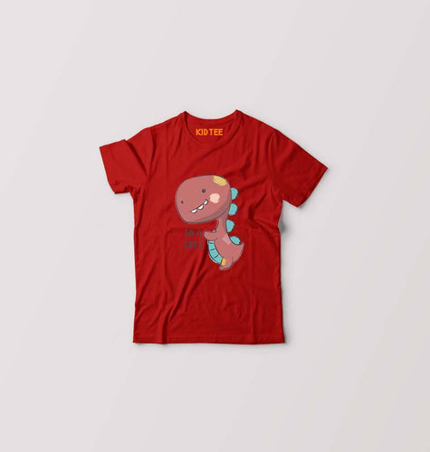 Dinosaur TRex Kids T-Shirt for Boy/Girl-Red-Ektarfa.online
