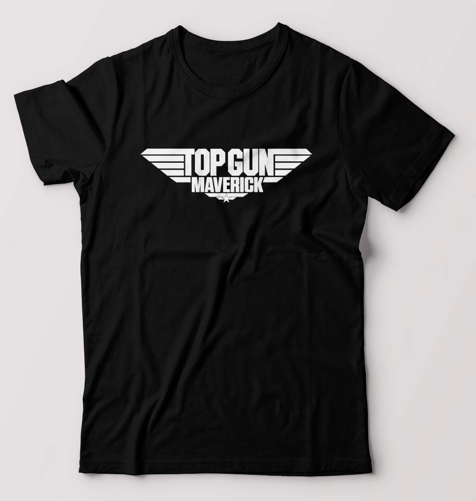 Top Gun T-Shirt for Men-S(38 Inches)-Black-Ektarfa.online