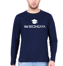 Load image into Gallery viewer, IIM BodhGaya Full Sleeves T-Shirt for Men-S(38 Inches)-Navy Blue-Ektarfa.online
