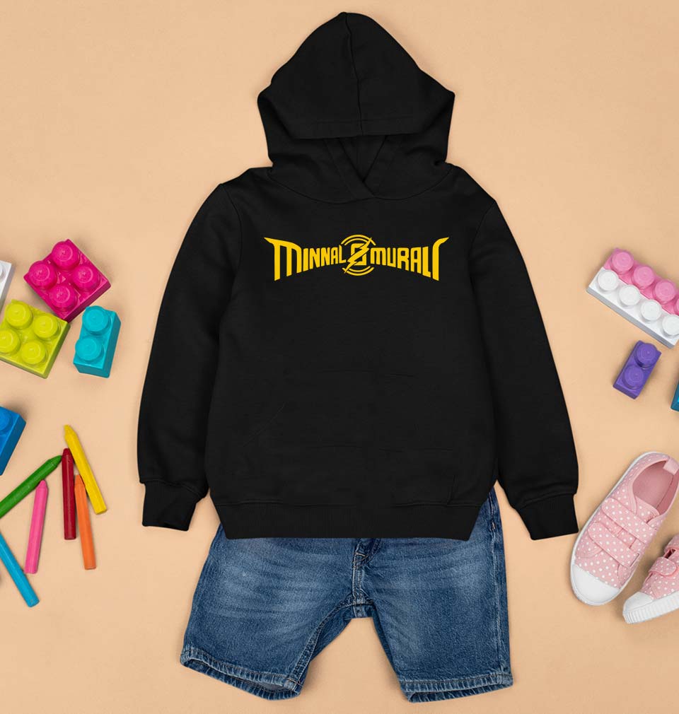 Minnal Murali Kids Hoodie for Boy/Girl-Black-Ektarfa.online
