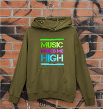Load image into Gallery viewer, Music Makes me High Unisex Hoodie for Men/Women-S(40 Inches)-Olive Green-Ektarfa.online
