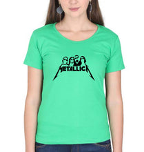 Load image into Gallery viewer, Metallica T-Shirt for Women-XS(32 Inches)-Flag Green-Ektarfa.online
