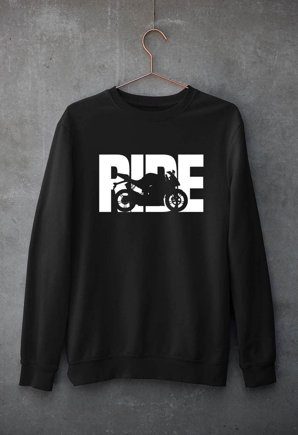 Ride Superbike Unisex Sweatshirt for Men/Women-Black-Ektarfa.online