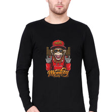 Load image into Gallery viewer, Hip Hop Monkey Full Sleeves T-Shirt for Men-Black-Ektarfa.online
