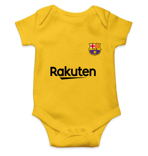 Barcelona Kids Romper For Baby Boy/Girl-0-5 Months(18 Inches)-Yellow-Ektarfa.online