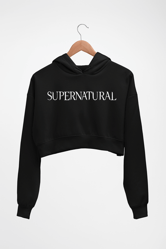 Supernatural Crop HOODIE FOR WOMEN-Black-Ektarfa.online