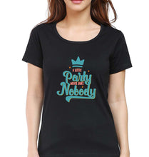 Load image into Gallery viewer, Party T-Shirt for Women-XS(32 Inches)-Black-Ektarfa.online
