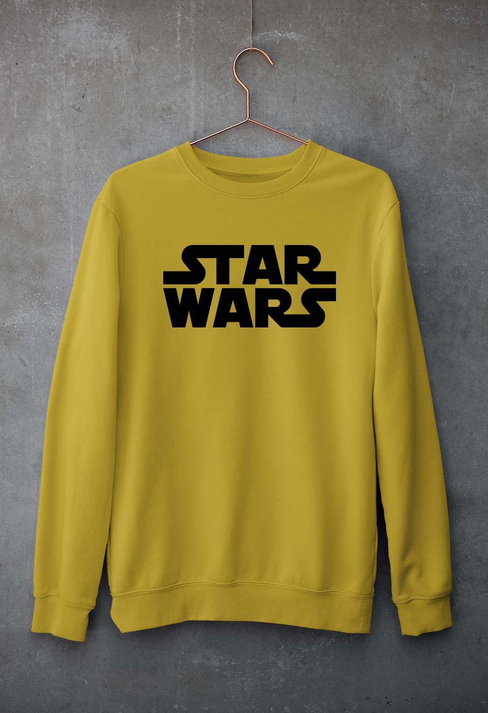 Star Wars Unisex Sweatshirt for Men/Women-S(40 Inches)-Mustard Yellow-Ektarfa.online