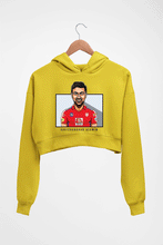 Load image into Gallery viewer, Ravichandran Ashwin Crop HOODIE FOR WOMEN-Mustard Yellow-Ektarfa.online
