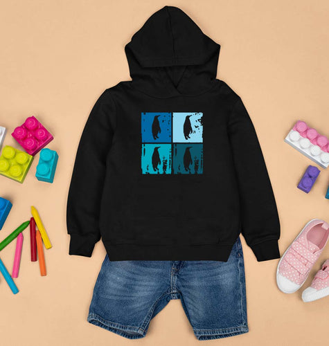 Penguins Kids Hoodie for Boy/Girl-Black-Ektarfa.online