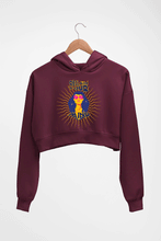 Load image into Gallery viewer, Psychedelic Mind Crop HOODIE FOR WOMEN-Maroon-Ektarfa.online
