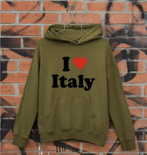 Load image into Gallery viewer, I Love Italy Unisex Hoodie for Men/Women-Olive Green-Ektarfa.online
