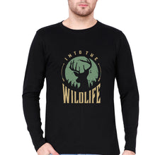 Load image into Gallery viewer, Deer Full Sleeves T-Shirt for Men-BLACK-Ektarfa.online
