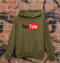 Load image into Gallery viewer, YouTube Unisex Hoodie for Men/Women-Olive Green-Ektarfa.online
