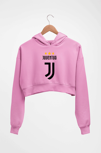 Juventus Crop HOODIE FOR WOMEN-Light Baby Pink-Ektarfa.online