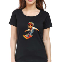 Load image into Gallery viewer, Subway Surfers T-Shirt for Women-XS(32 Inches)-Black-Ektarfa.online
