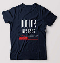 Load image into Gallery viewer, Doctor in progress T-Shirt for Men-S(38 Inches)-Navy Blue-Ektarfa.online
