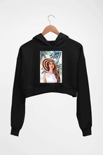 Load image into Gallery viewer, Lana Del Rey Crop HOODIE FOR WOMEN-Black-Ektarfa.online

