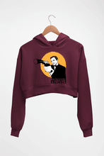 Load image into Gallery viewer, James Bond 007 Crop HOODIE FOR WOMEN-Maroon-Ektarfa.online
