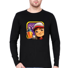 Load image into Gallery viewer, Subway Surfers Full Sleeves T-Shirt for Men-S(38 Inches)-Black-Ektarfa.online
