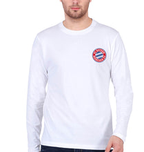 Load image into Gallery viewer, Bayern Munich Logo Full Sleeves T-Shirt for Men-White-Ektarfa.online
