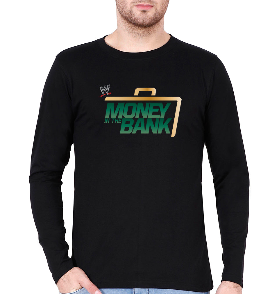 WWE Money in the Bank Full Sleeves T-Shirt for Men-Black-Ektarfa.online