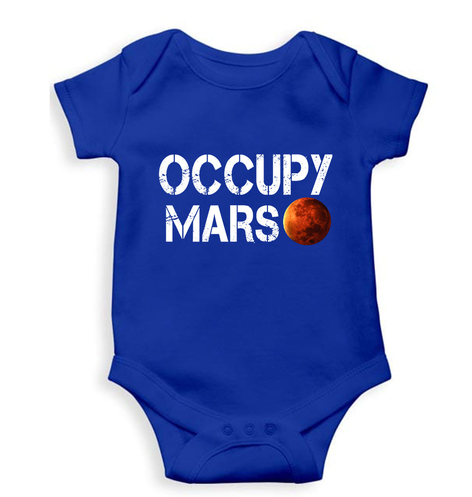 Occupy Mars Elon Musk Kids Romper For Baby Boy/Girl-0-5 Months(18 Inches)-Royal Blue-Ektarfa.online