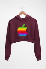 Load image into Gallery viewer, Apple Crop HOODIE FOR WOMEN-Maroon-Ektarfa.online
