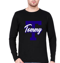 Load image into Gallery viewer, Varsity Tommy Full Sleeves T-Shirt for Men-Black-Ektarfa.online
