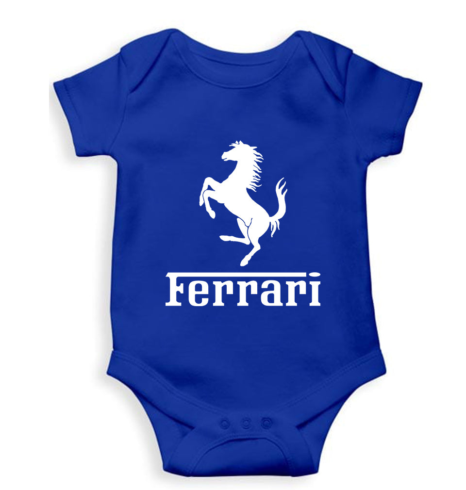 Ferrari F1 Kids Romper For Baby Boy/Girl-0-5 Months(18 Inches)-Royal Blue-Ektarfa.online