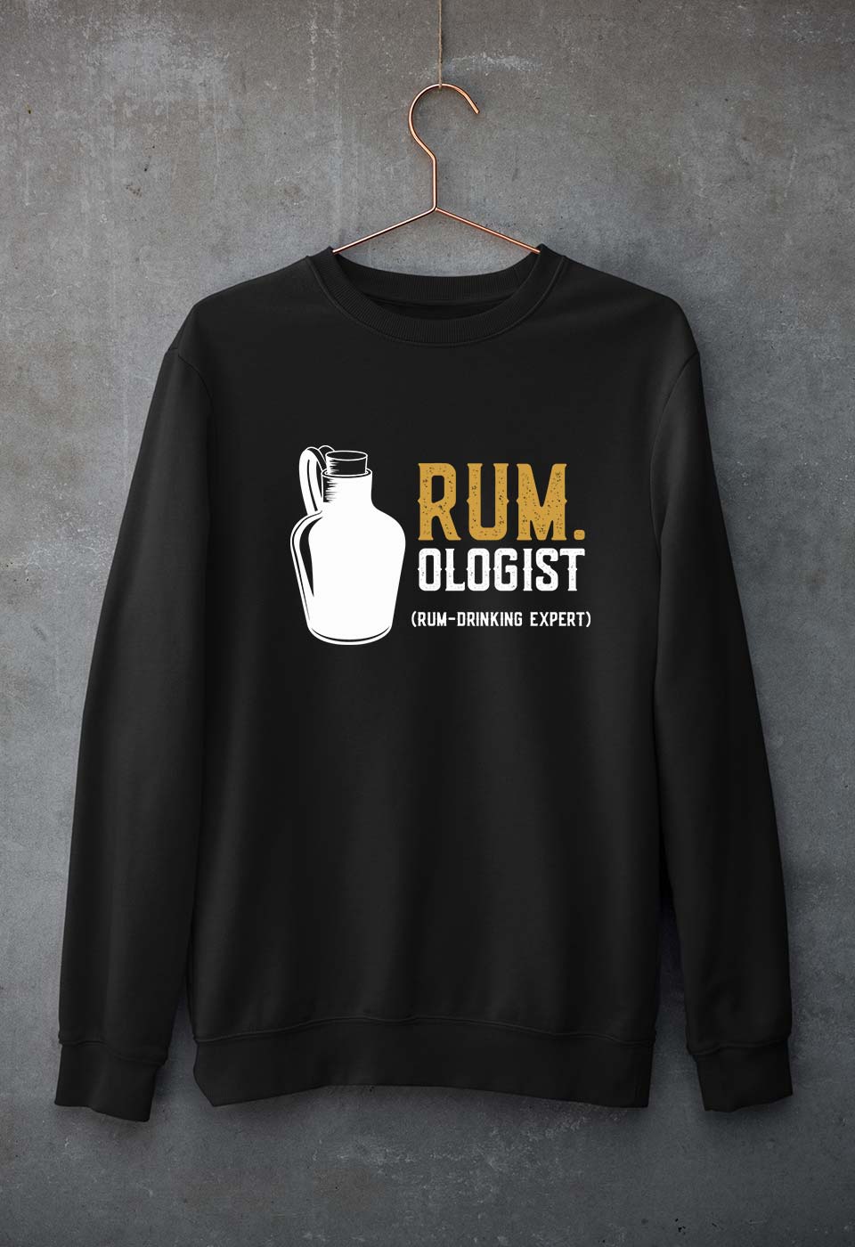 Rum Unisex Sweatshirt for Men/Women-S(40 Inches)-Black-Ektarfa.online