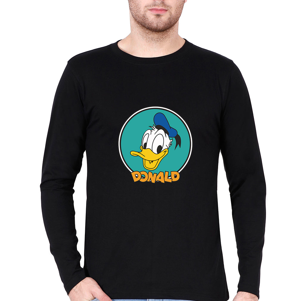 Donald Duck Full Sleeves T-Shirt for Men-Black-Ektarfa.online