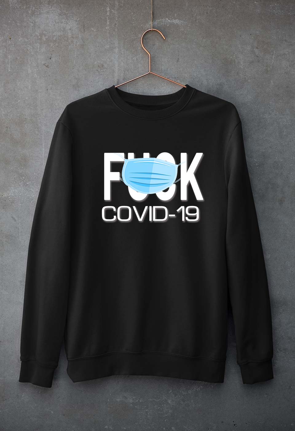 Covid 19 Unisex Sweatshirt for Men/Women-Black-Ektarfa.online